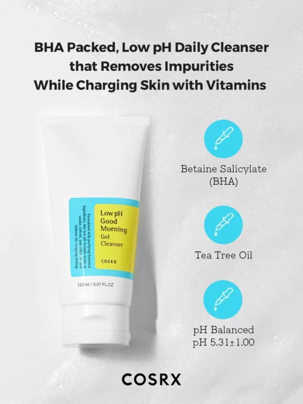 COSRX Low pH Good Morning Gel Cleanser 150ml - Image 2