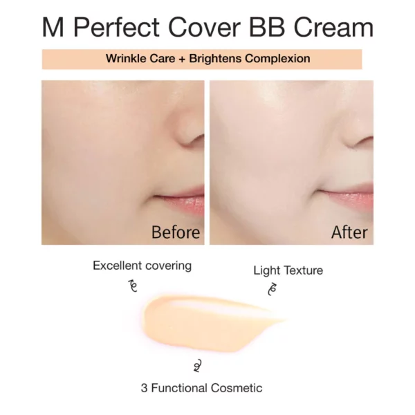 Missha M Perfect Cover B.B Cream SPF 42/PA+++ (No.13 Bright Beige) 50ml - Image 3