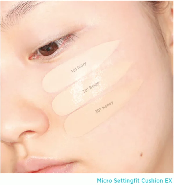 Moonshot Micro Settingfit Cushion Ex SPF 50+/PA++++ (No.201 Beige) 15g - Image 2